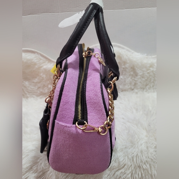 Juicy Couture Juicy Lovers Club Bowler Shoulder Bag Violet Tulle/Choco Brand New - Picture 7 of 7